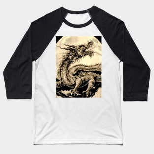 Chinese Dragon and Full Moon: Chinese New Year, Year of the Dragon Baseball T-Shirt